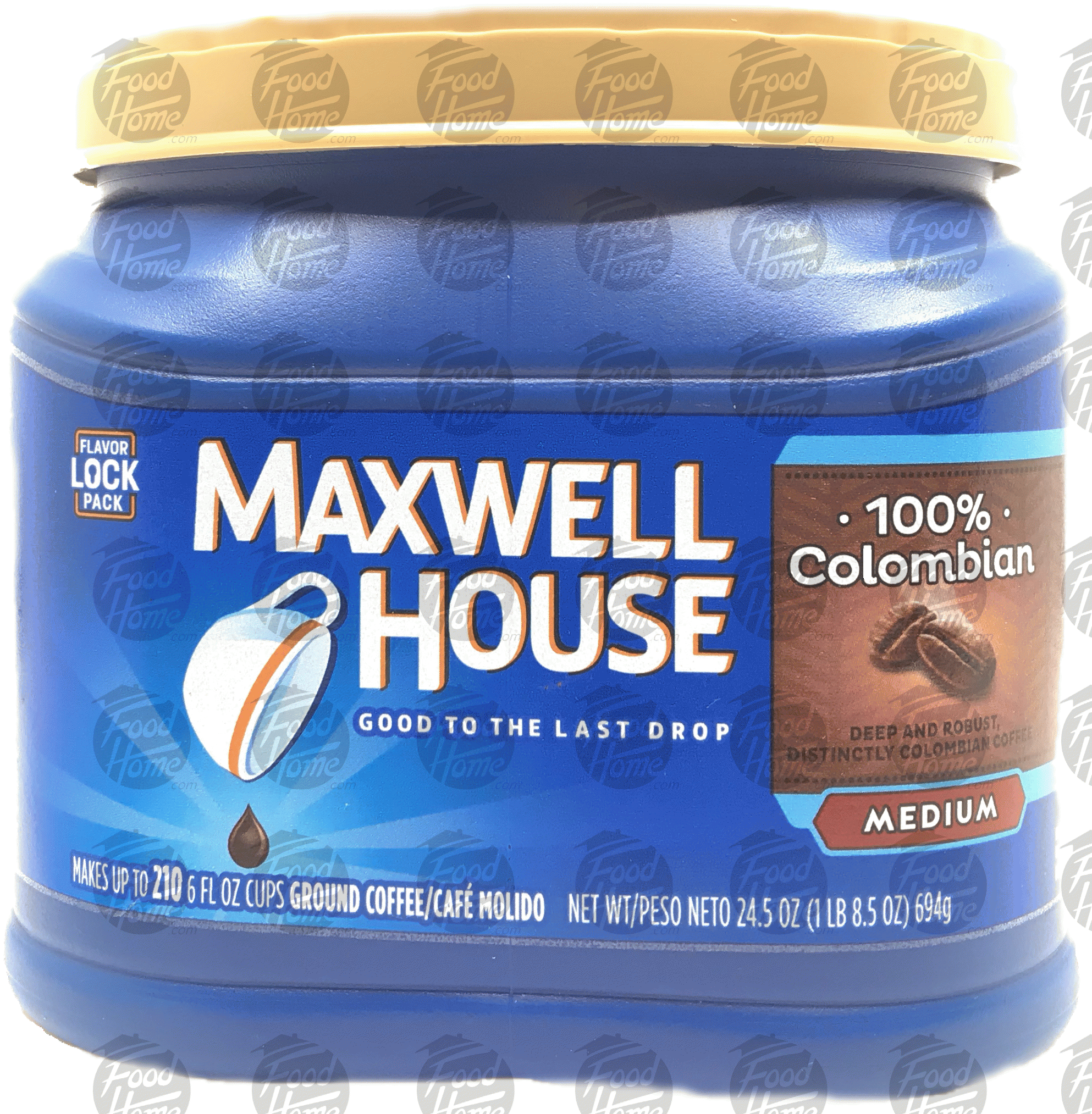 Maxwell House  100% colombian medium roast ground coffee, plastic tub Full-Size Picture